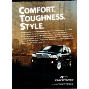 2008 Cooper Tires Discoverer CTS Lincoln Navigator Vintage Print Ad Wall Art